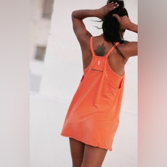 Free People Hot Shot Mini Dress in Hot Watermelon NWOT Size XS & Small - Picture 9 of 10